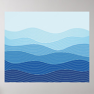 Minimalistisk sammansättning för Vinkar Abstrakt Poster