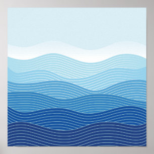 Minimalistisk sammansättning för Vinkar Abstrakt Poster