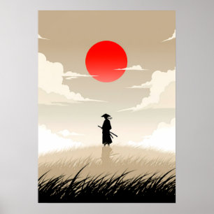 Minimalistisk Samuraj Poster