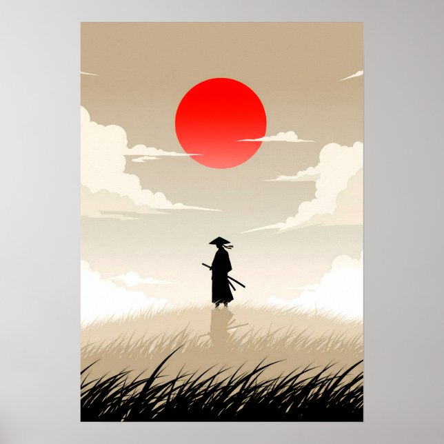 Minimalistisk Samuraj Poster (Framsidan)
