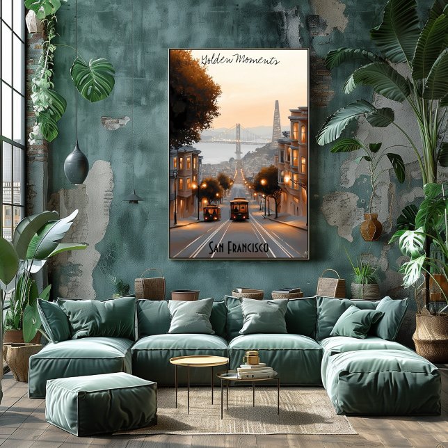 Minimalistisk San Francisco Siluett California Kon Poster (Skapare uppladdad)