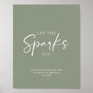 Minimalistisk sändning av Grönt Bröllop-miniatyrdi Poster