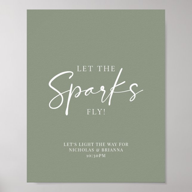 Minimalistisk sändning av Grönt Bröllop-miniatyrdi Poster (Framsidan)