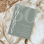 Minimalistisk säng 30 30års födelsedag Party Inbjudningar<br><div class="desc">Denna minimalistiska typografi av 30års födelsedag är en perfekt för en modern födelsedagsfest. Den enkla designen har klassiskt vitt teckensnitt på sidbakgrunden. Anpassade i alla färg. Behålla designen minimal och elegant, som den är, eller anpassa den genom att lägga till egna bilder och teckningar. Om du vill göra en mer...</div>