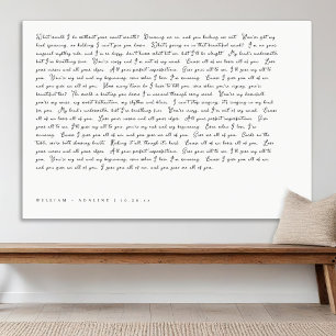 Minimalistisk sångtext Neutralt skript typografi Canvastryck