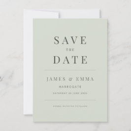 Minimalistisk Save the Date | Blekt Salvia