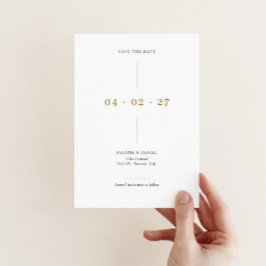 Minimalistisk Save the Date-inbjudan Inbjudningar