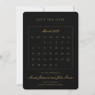 Minimalistisk Save the Date-kalender Spara Datumet