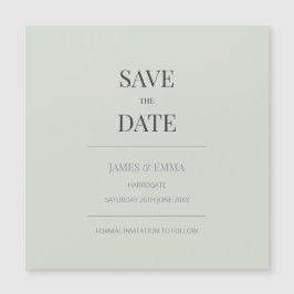 Minimalistisk Save the Date-kort | Ljust grönaktig