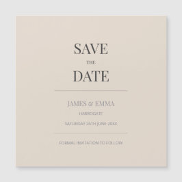 Minimalistisk Save the Date-kort Mjuk Latte