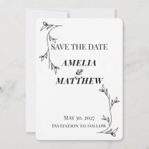 Minimalistisk Save the Date-kort, Modern estetik