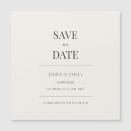 Minimalistisk Save the Date-kort | Varm Elfenben