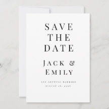 Minimalistisk Save the Date-mall | Elegant Rediger
