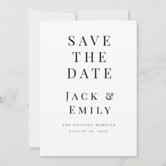 Minimalistisk Save the Date-mall | Elegant Rediger Spara Datumet