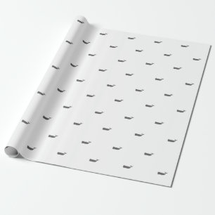 Minimalistisk Scandi Whale Mönster Presentpapper