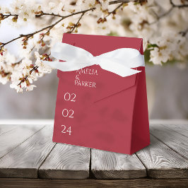 Minimalistisk scharlakansröd presentbox för bröllo presentaskar