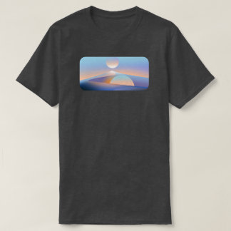 Minimalistisk Sci-Fi Öken Grafik T-Shirt