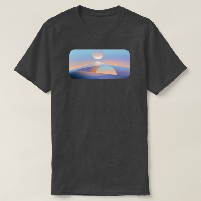 Minimalistisk Sci-Fi Öken Grafik T-Shirt (Design framsida)
