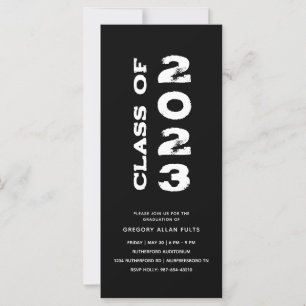 Minimalistisk Senior Studenten 2023 Black White