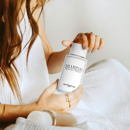 Minimalistisk Shampoo-etikettuppsättning Mat Etikett