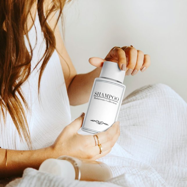 Minimalistisk Shampoo-etikettuppsättning Mat Etikett (Skapare uppladdad)