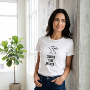 Minimalistisk Shhh-slogan Tystnad Är Mitt Svar Kvi T Shirt