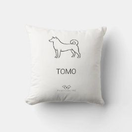 Minimalistisk Shiba Inu Anpassningsbar | Paw Line Kudde