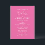 Minimalistisk Shock rosa av skript, Bat mitzvah Inbjudningar<br><div class="desc">Modern Bat mitzvah inbjudan till anpassningsbar - minimalistisk skript,  tyst Shock rosa</div>