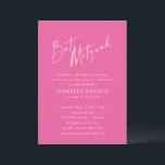 Minimalistisk Shock rosa av skript, Bat mitzvah Inbjudningar<br><div class="desc">Modern Bat mitzvah inbjudan till anpassningsbar - minimalistisk skript,  klassisk Cute-Shock rosa</div>