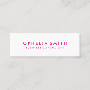 Minimalistisk Shock rosa Mini Visitkort