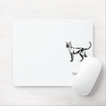 Minimalistisk siamesisk katt Geometrisk musmatta