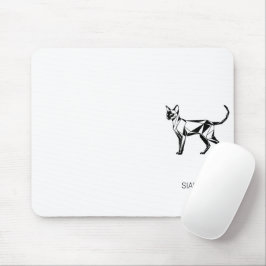 Minimalistisk siamesisk katt Geometrisk musmatta