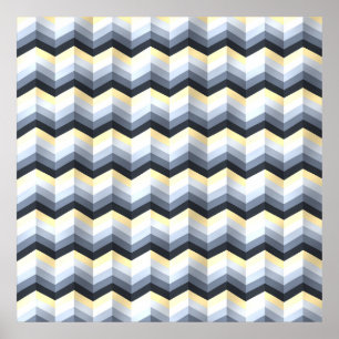 Minimalistisk sicksack-mönster poster