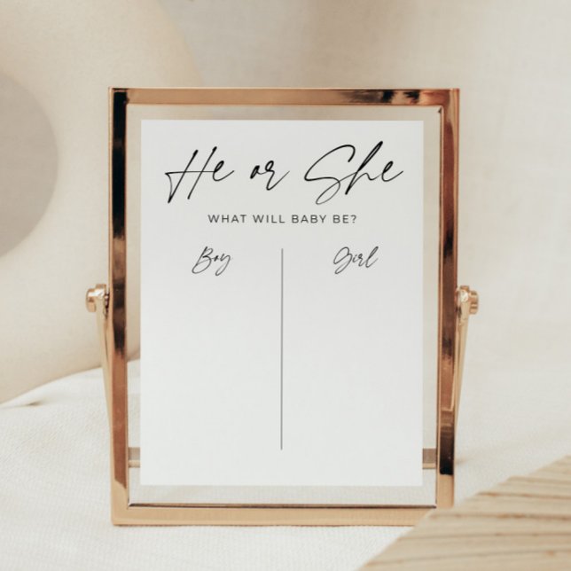 Minimalistisk signatur för han eller hon Babykläde Poster (Skapare uppladdad)