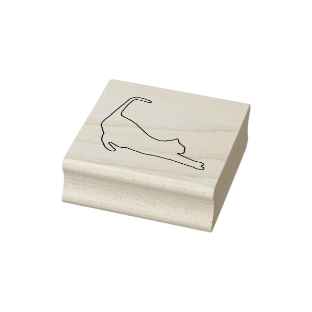 Minimalistisk Silhouette-film om att strypa Katt A Stämpel (Stämpel)