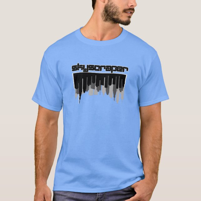 Minimalistisk Silhouette-Skyscraper T Shirt (Framsida)