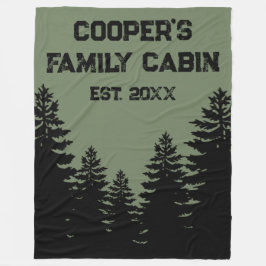 Minimalistisk silhuett av svart gräs träd fleecefilt