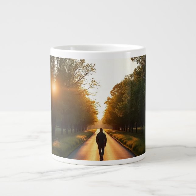 Minimalistisk Silhuett Mugg Jumbo Mugg (Framsidan)