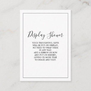 Minimalistisk Silver Display Duschkort Tilläggskort