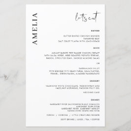 Minimalistisk SImple Modern Menu med namn
