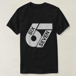 Minimalistisk Six Seven 67-design T Shirt
