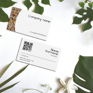 Minimalistisk sjöskal-fotografering QR-kort för fö Visitkort