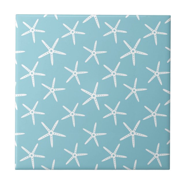 Minimalistisk sjöstjärna kustmönster kakelplatta (Framsidan)
