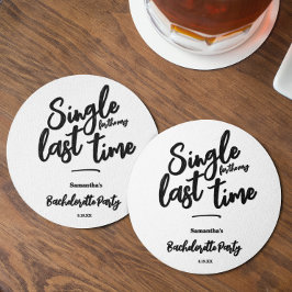Minimalistisk Sjungbrudsfest Underlägg Papper Rund