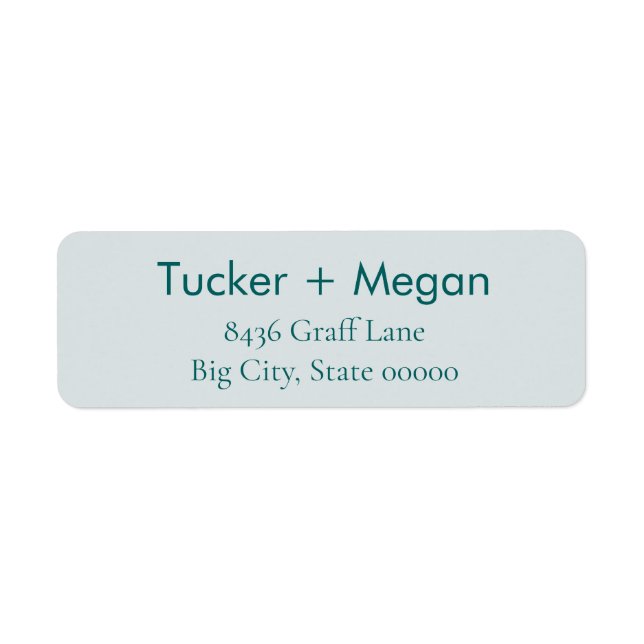 Minimalistisk skalning på blå Namn och Returadress Returadress Etikett (Framsidan)