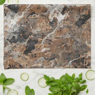 minimalistisk skandinavisk granit brun grå marmor kökshandduk