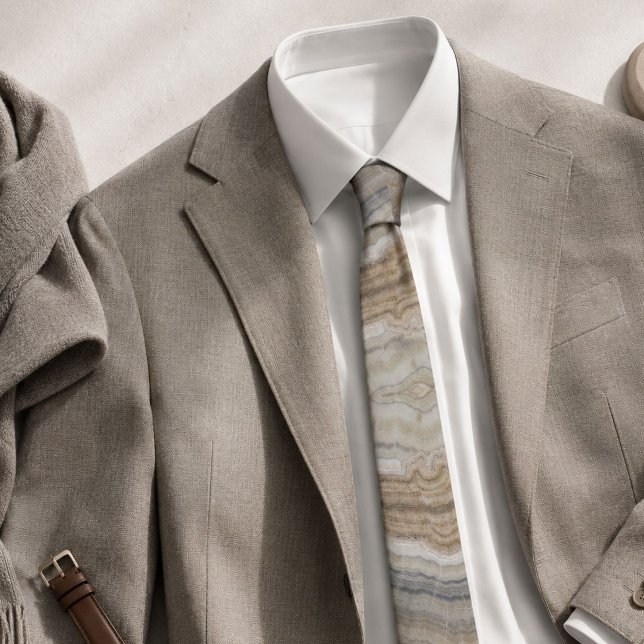 minimalistisk skandinavisk vit brun grå marmor slips (minimalist scandinavian white brown grey marble neck tie)