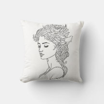 Minimalistisk sketch Ansikte Porträtt Line Art Tec