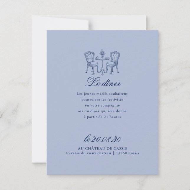 Minimalistisk sketchad middagsmottagning inbjudningar (Framsida)