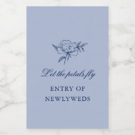 Minimalistisk sketched Bröllop Flower Petals Toss Mat Etikett